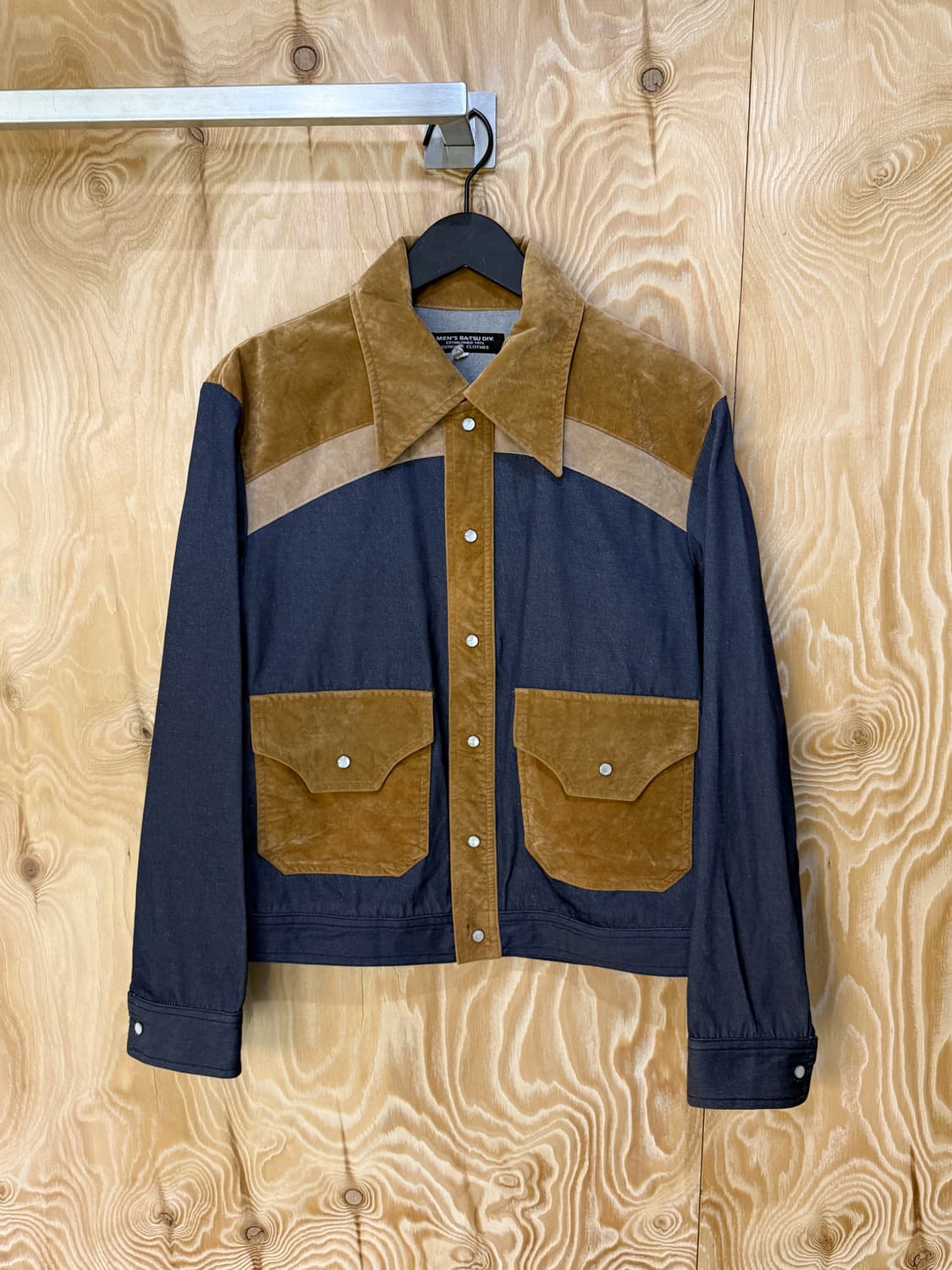 Mens Batsu 벨루어 웨스턴 데님 셔츠 상품이미지1