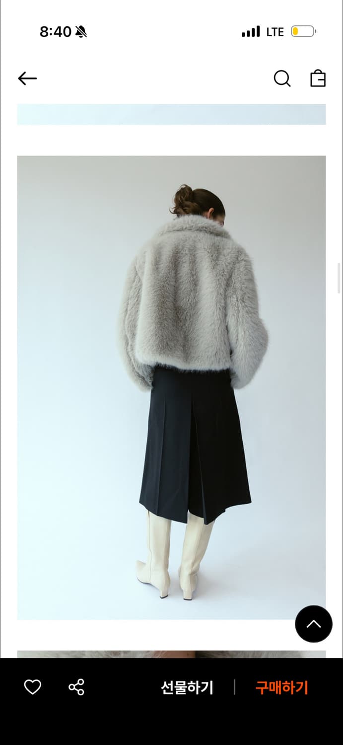 루에브르 퍼자켓 라이트그레이 상품이미지3