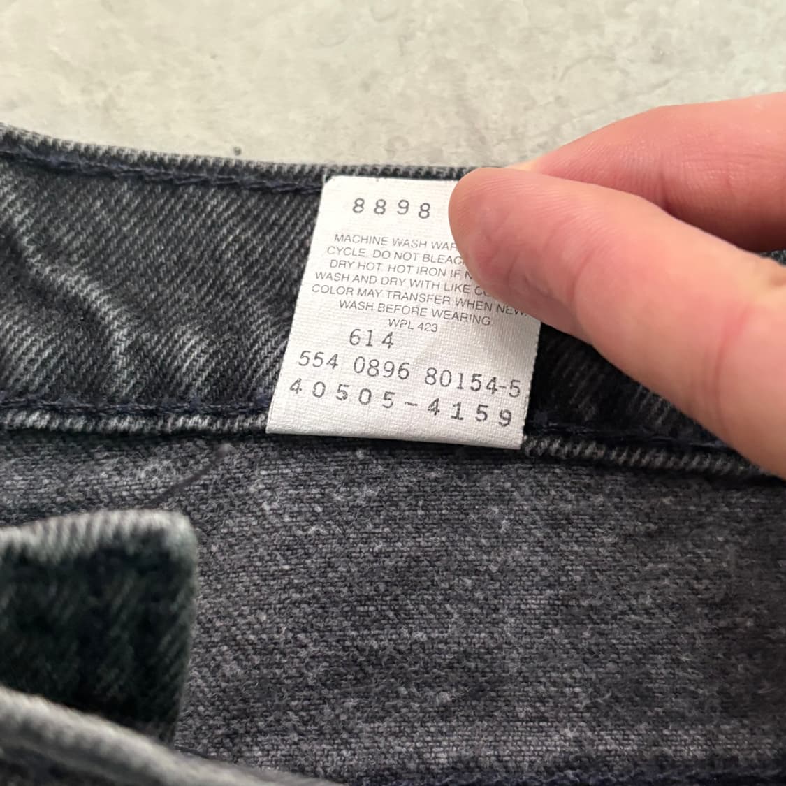 [36/30] 90s USA🇺🇸 리바이스 505 오렌지 탭 블랙 흑청 상품이미지5