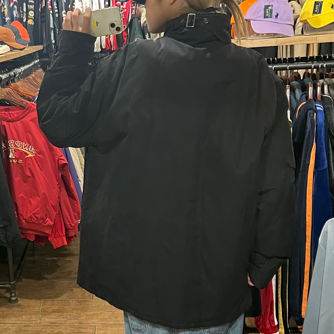 [HI] 폴로 하프 패딩 블랙 상품이미지5