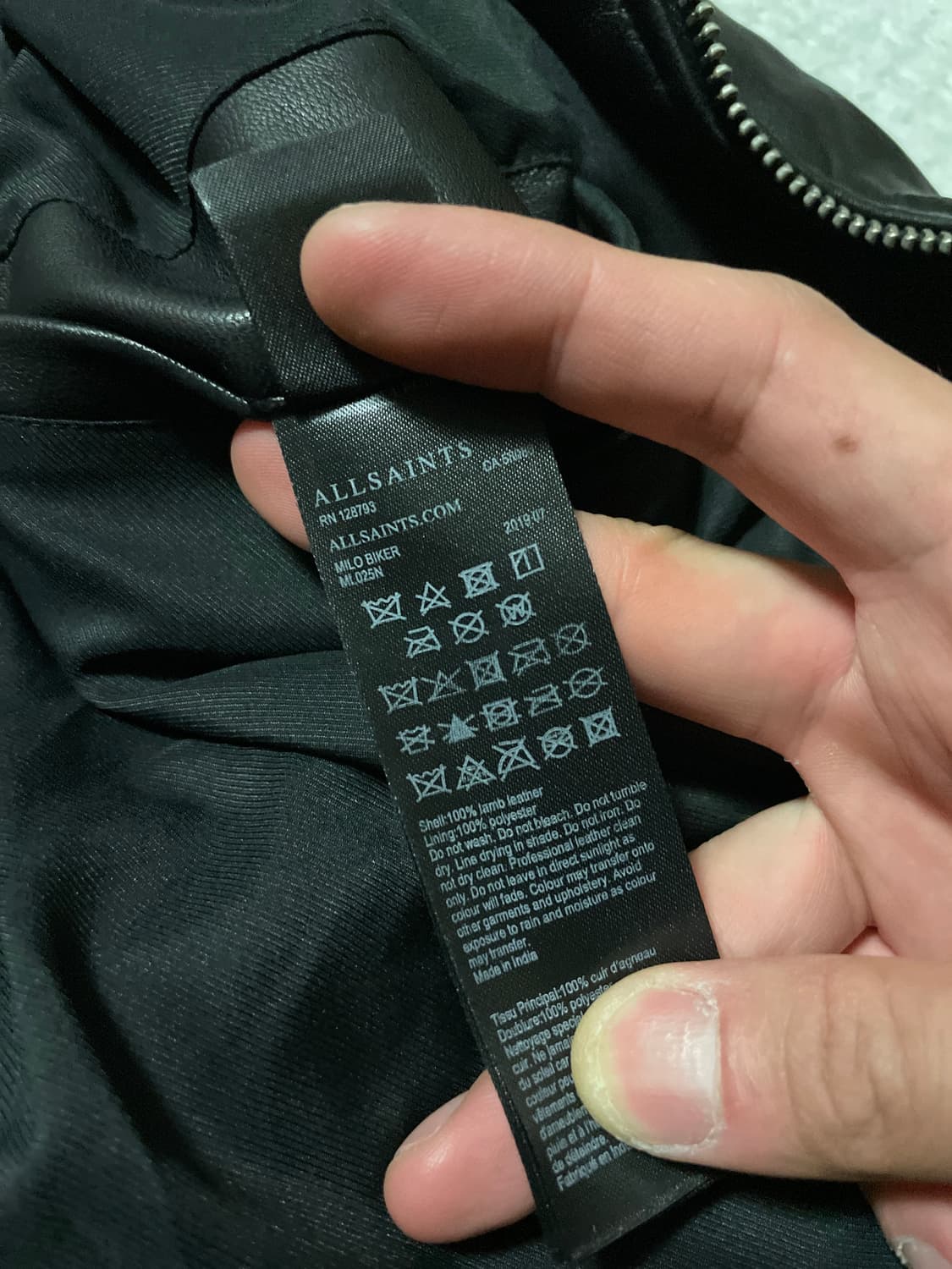 ALL SAINTS 웨스턴 무드 밀로 바이커 램스킨 양가죽 레더 자켓 상품이미지8
