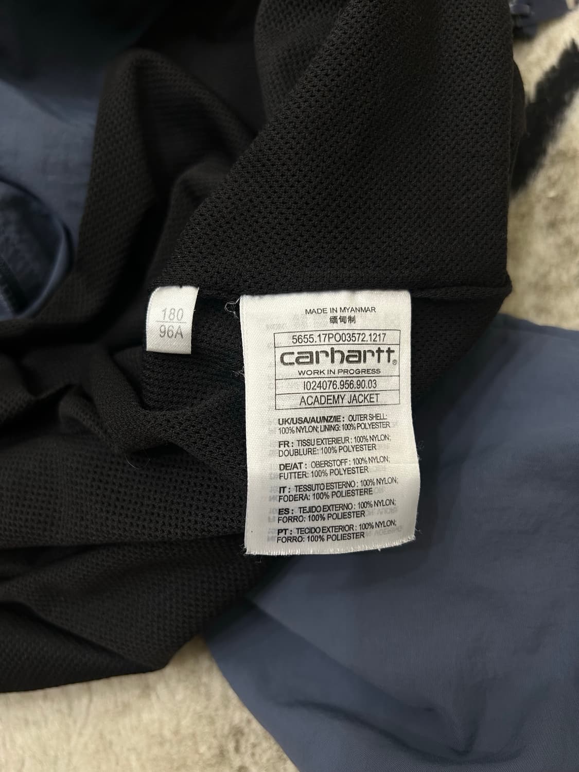 [L]칼하트wip 아카데님 IPFU 바람막이/로고까짐 상품이미지6