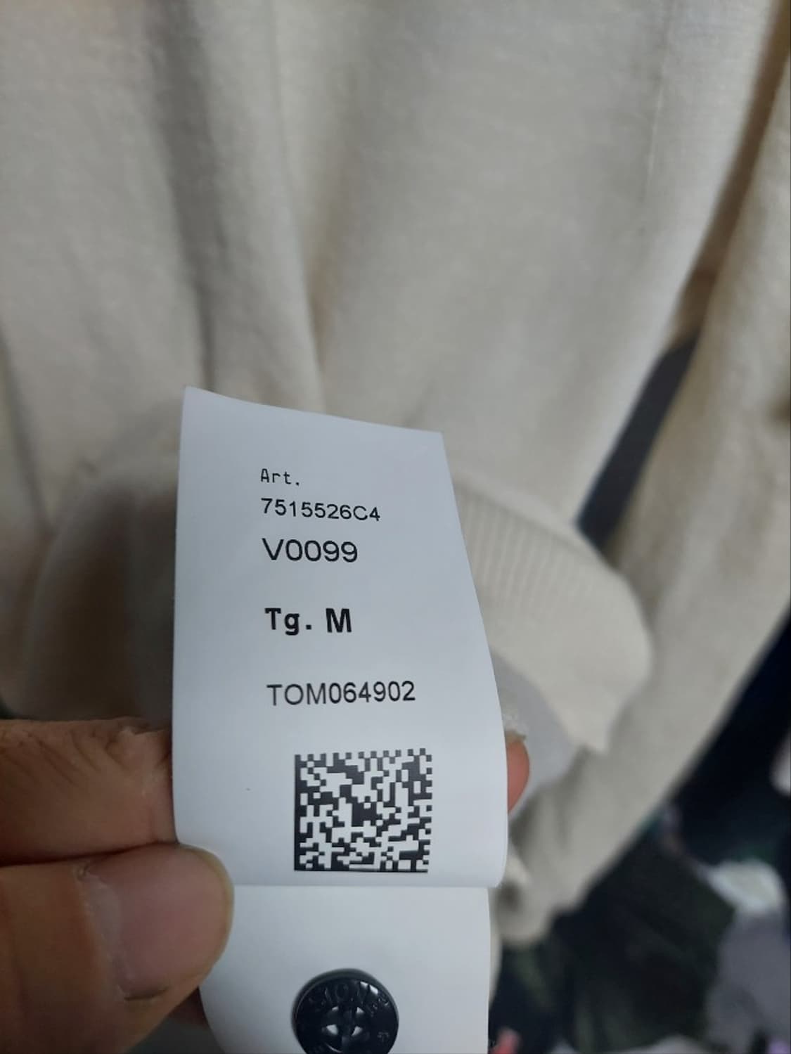 스톤아일랜드 크루넥 울 100프로 니트 아이보리 M 상품이미지6