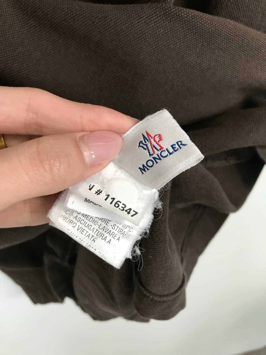 몽클레어 와펜 카키 피케 반팔 카라 티셔츠 상품이미지5