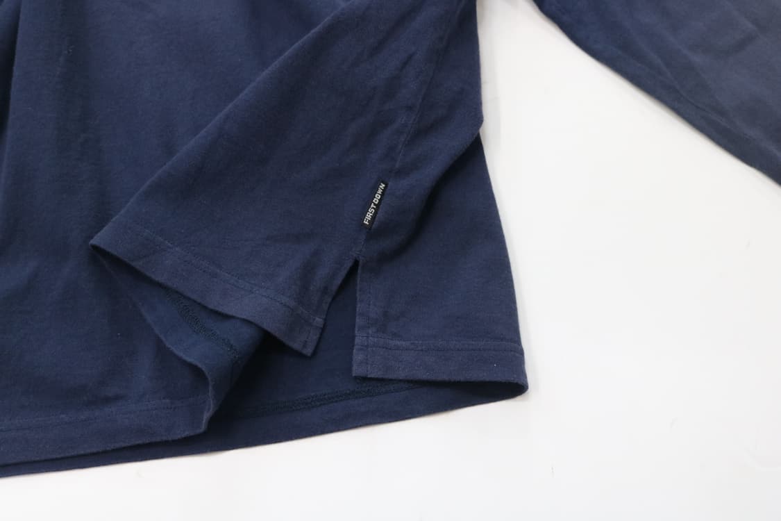 퍼스트다운 빈티지 가로 스트라이프 포인트 네이비 카라 티셔츠 (LL) 상품이미지5