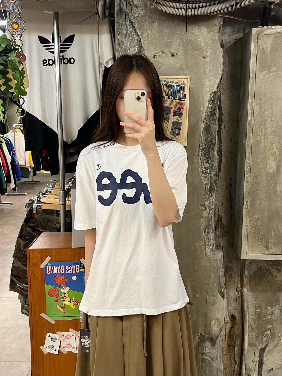 리 반팔티 화이트 S #csz717 상품이미지2