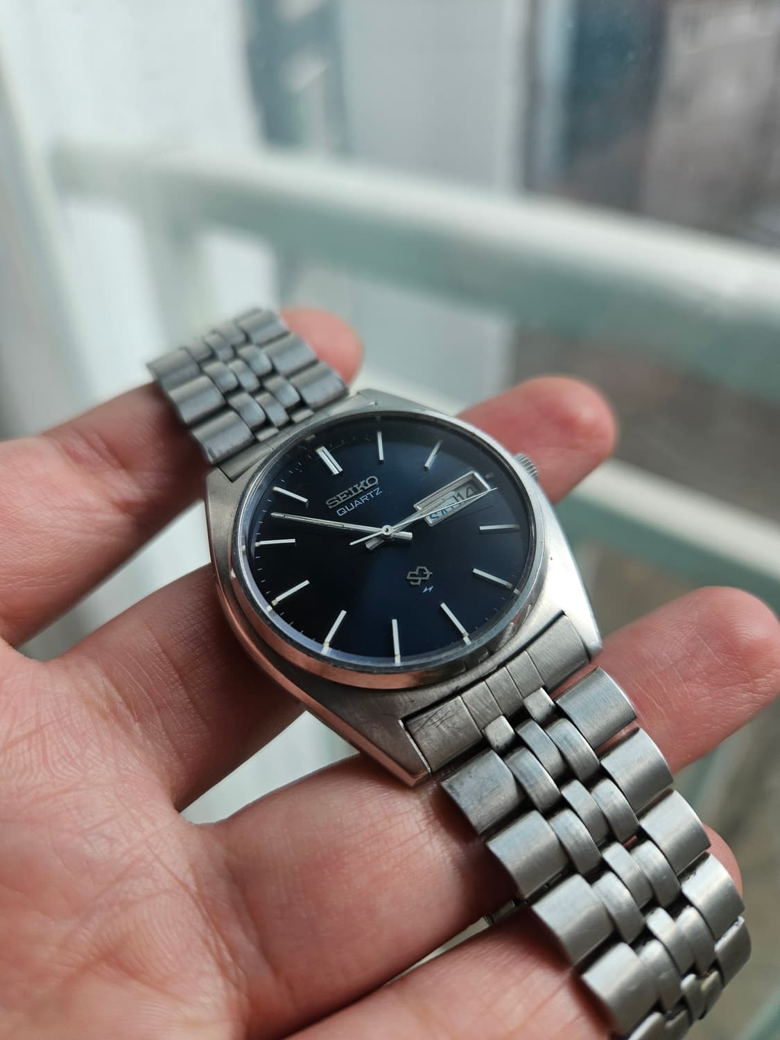 세이코 쿼츠 딥블루 다이얼 빈티지 시계 상품이미지2