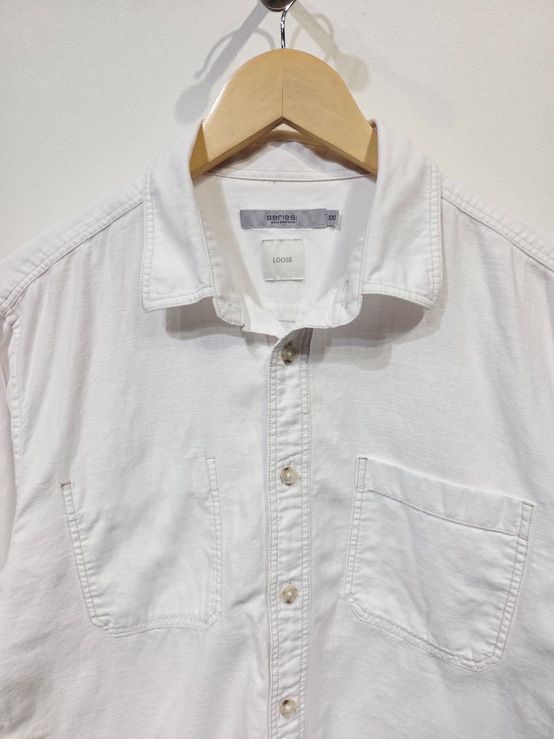 Series 시리즈 루즈핏 화이트 셔츠_100 상품이미지3