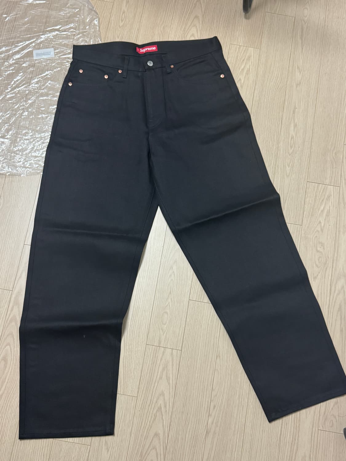 슈프림 배기 셀비지 진 리지드블랙 25FW 32 사이즈 상품이미지2