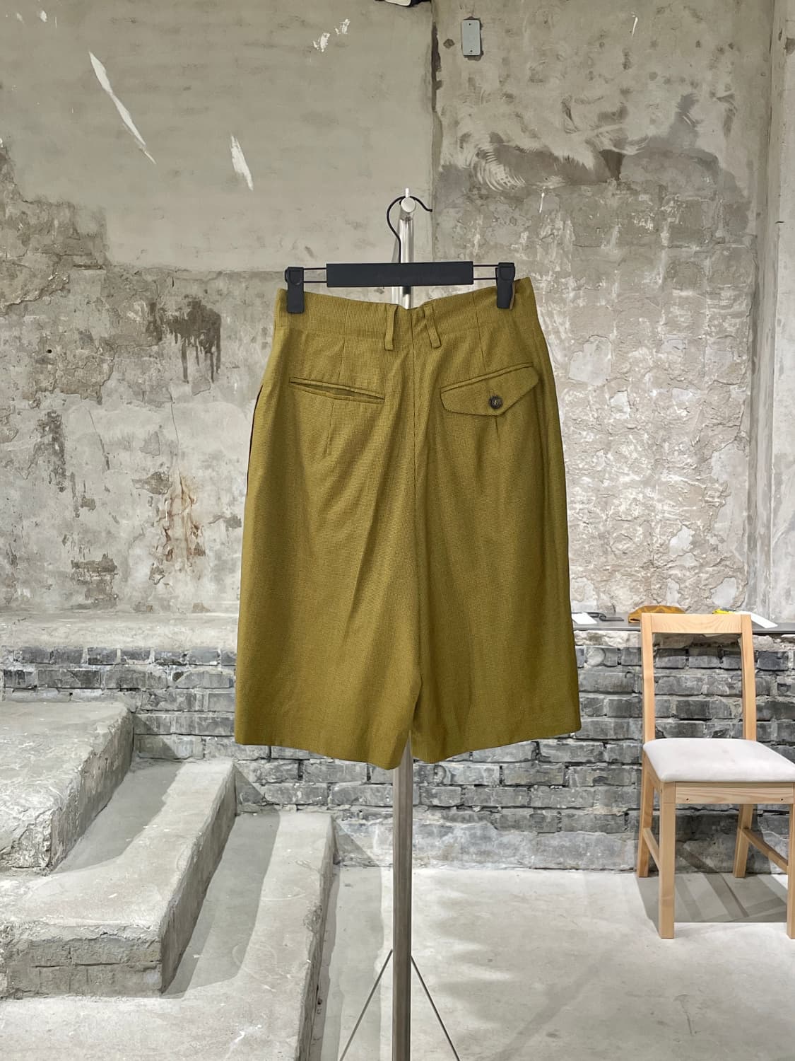 질샌더 골드 하운드 투스 체크 핀턱 와이드 카프리 팬츠 상품이미지6