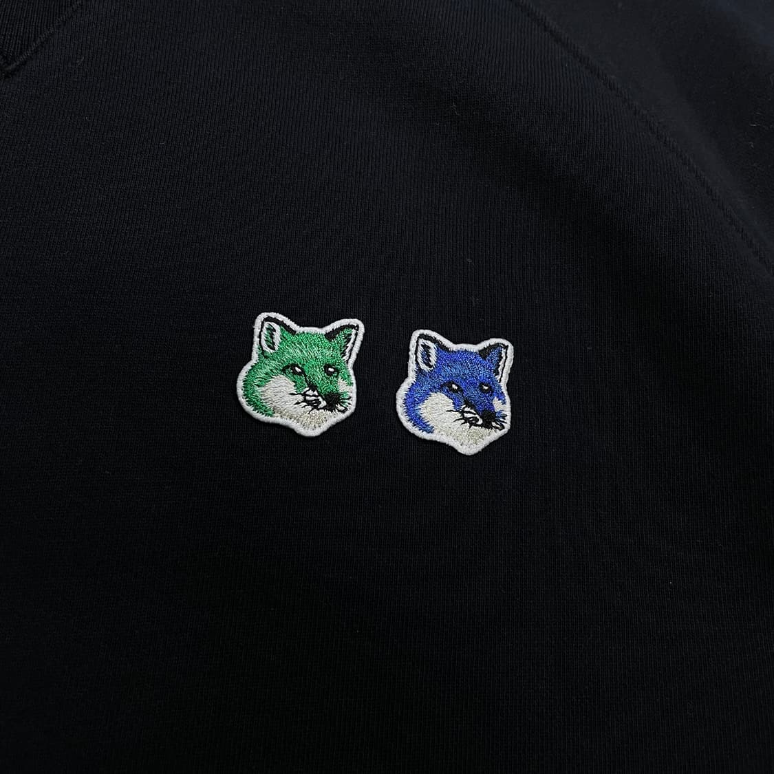 메종키츠네 더블 모노크롬 폭스 헤드 맨투맨 블랙 상품이미지3