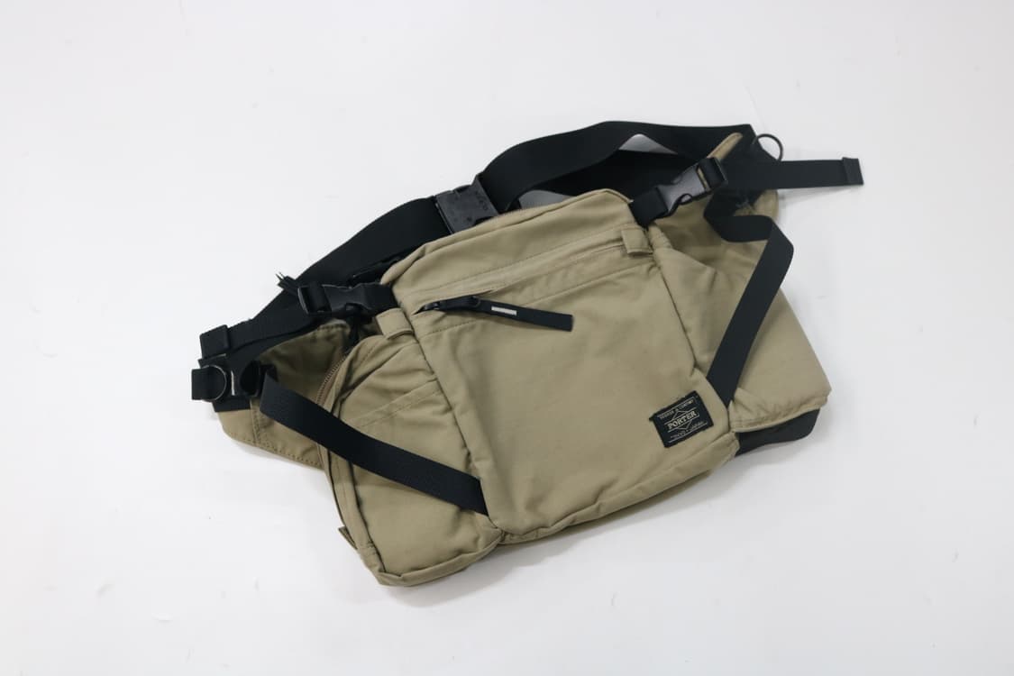 PORTER 포터 빈티지 베이지 코튼 나일론 웨이스트백 힙색 상품이미지2