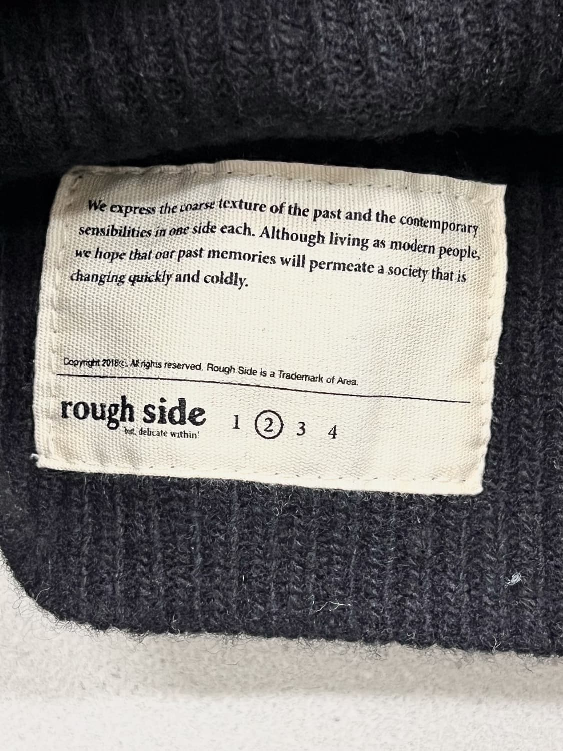 (KR/2) 러프사이드 피셔맨 니트 멜란지 블랙 상품이미지5