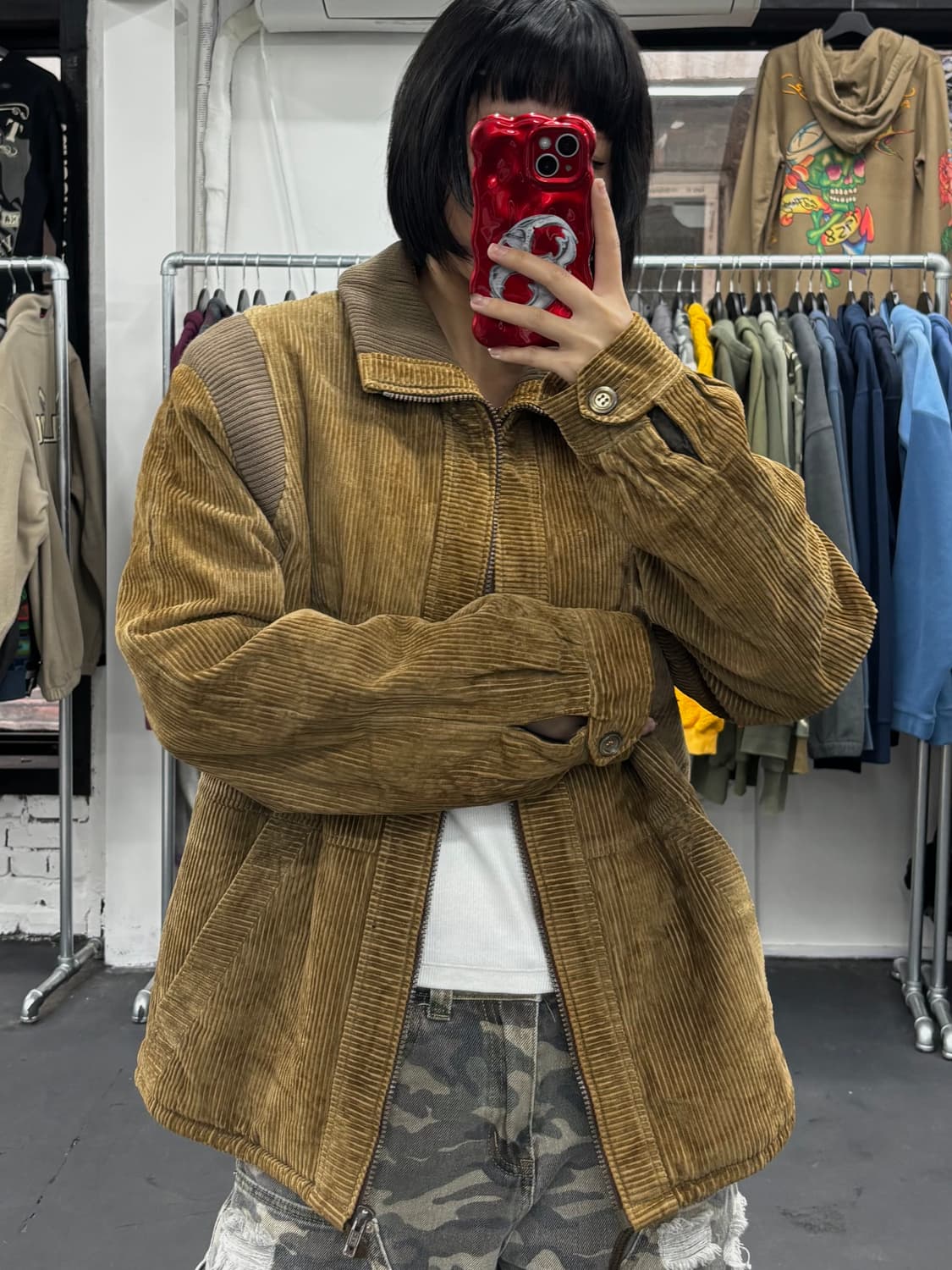 VTG 코듀로이 쉐르파 집업 자켓 상품이미지2