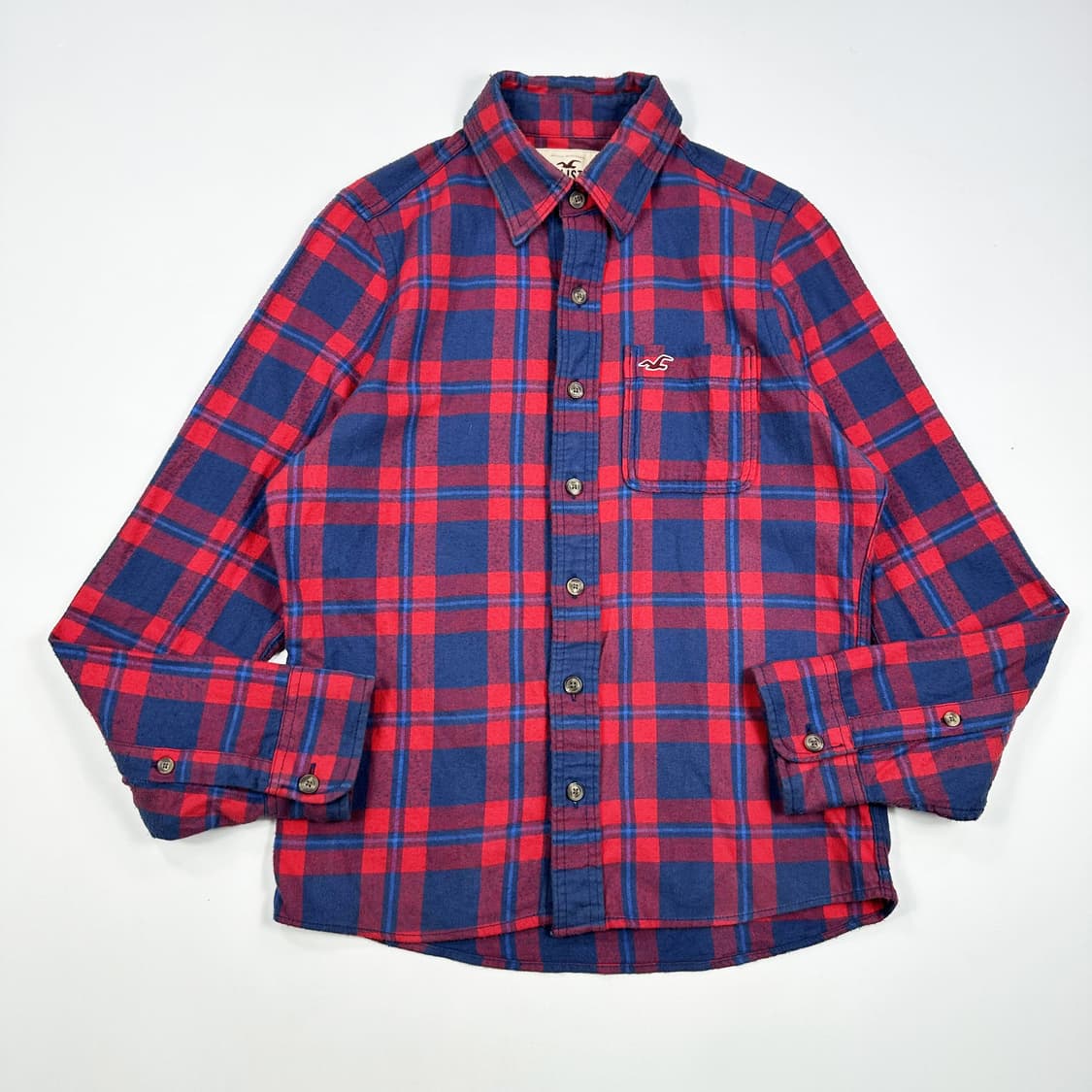 홀리스터 포켓 레드 타탄 체크셔츠 (S 여성추천) 상품이미지2