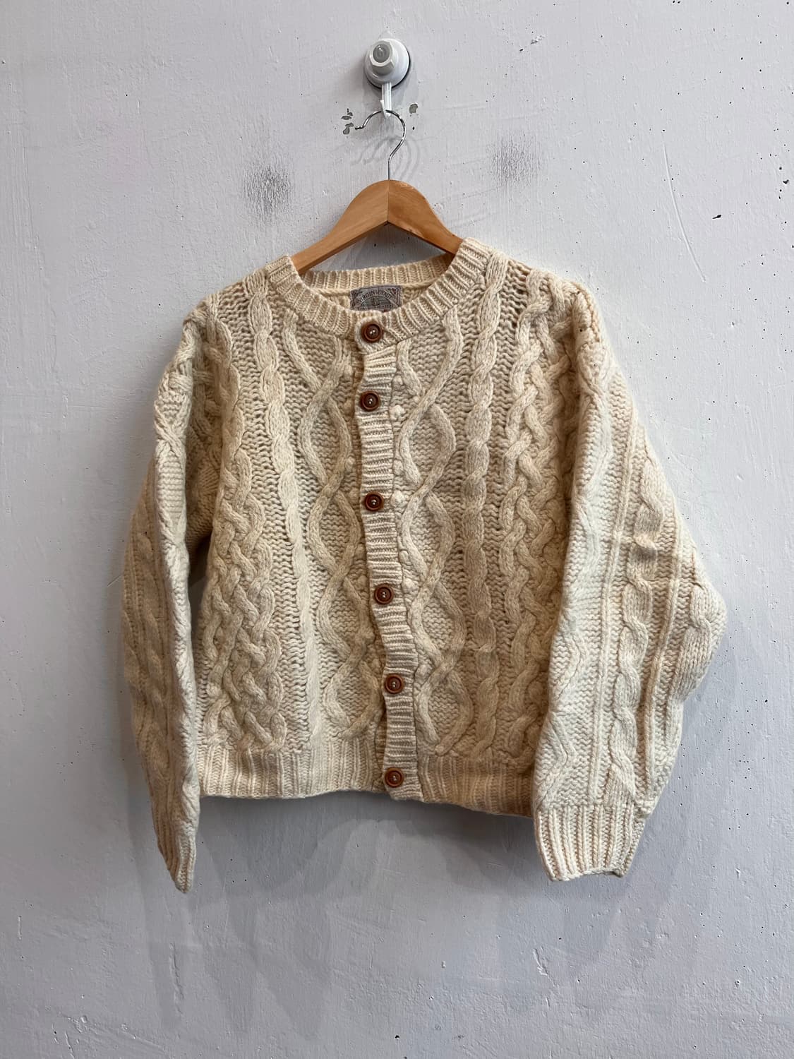 셰틀랜드 퓨어울 피셔맨 케이블 가디건 우먼즈 상품이미지1