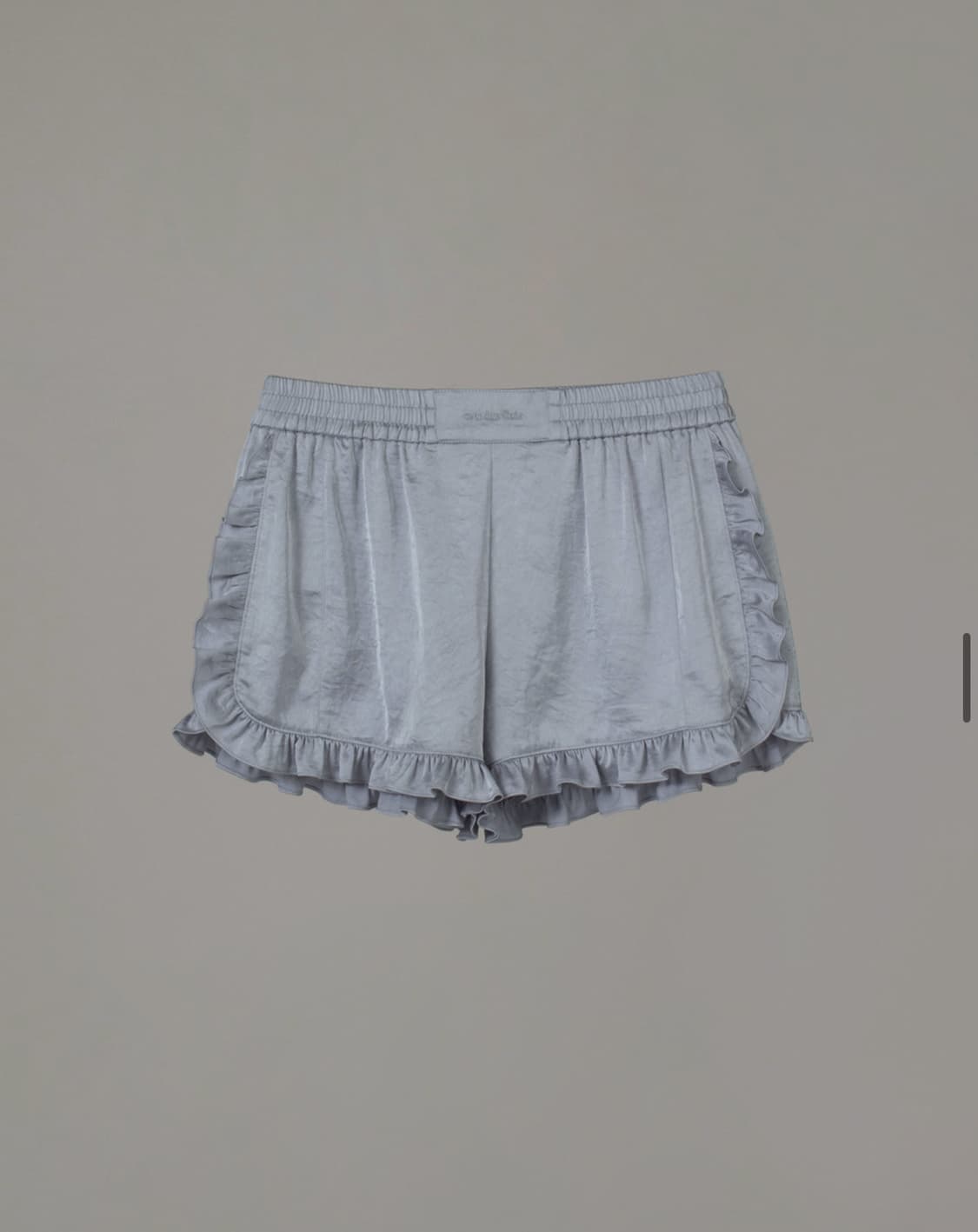 오버듀플레어 FRILL SATIN SHORTS_GREY 새상품 상품이미지1
