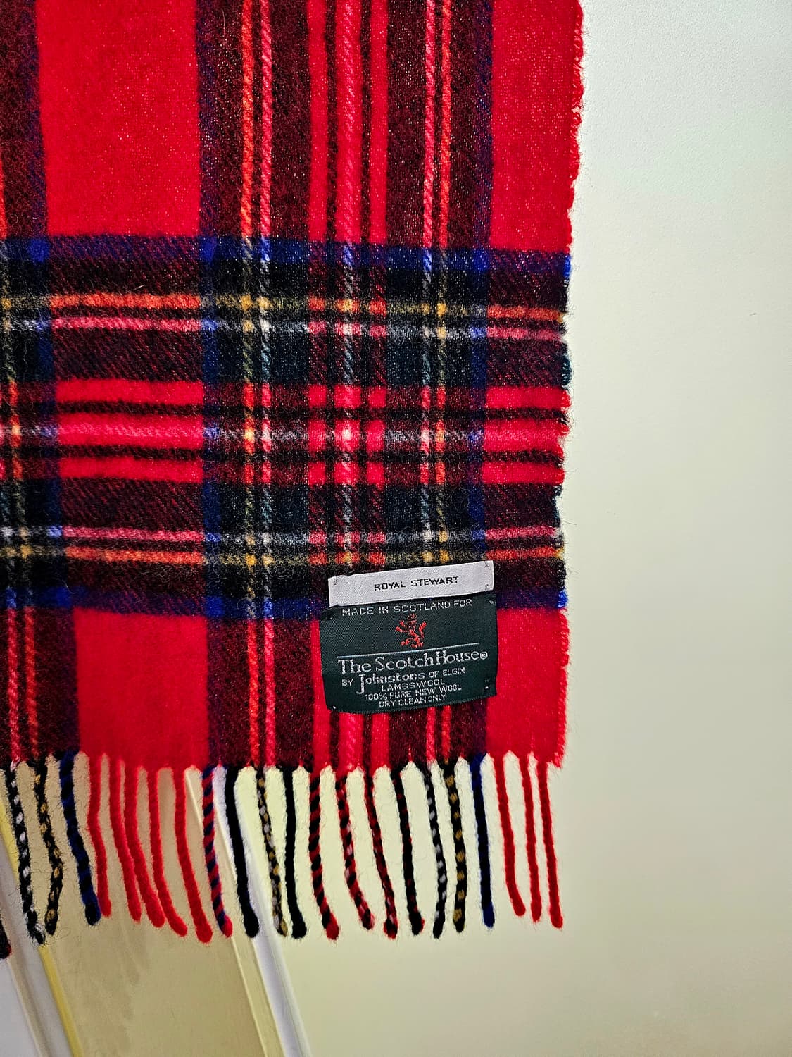 Johnstons of Elgin 램스울 타탄체크 머플러 상품이미지3