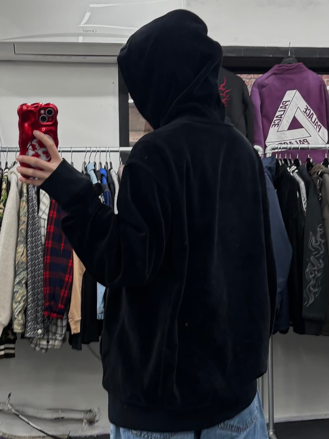 칼하트 Wip 벨벳 후드티 상품이미지5