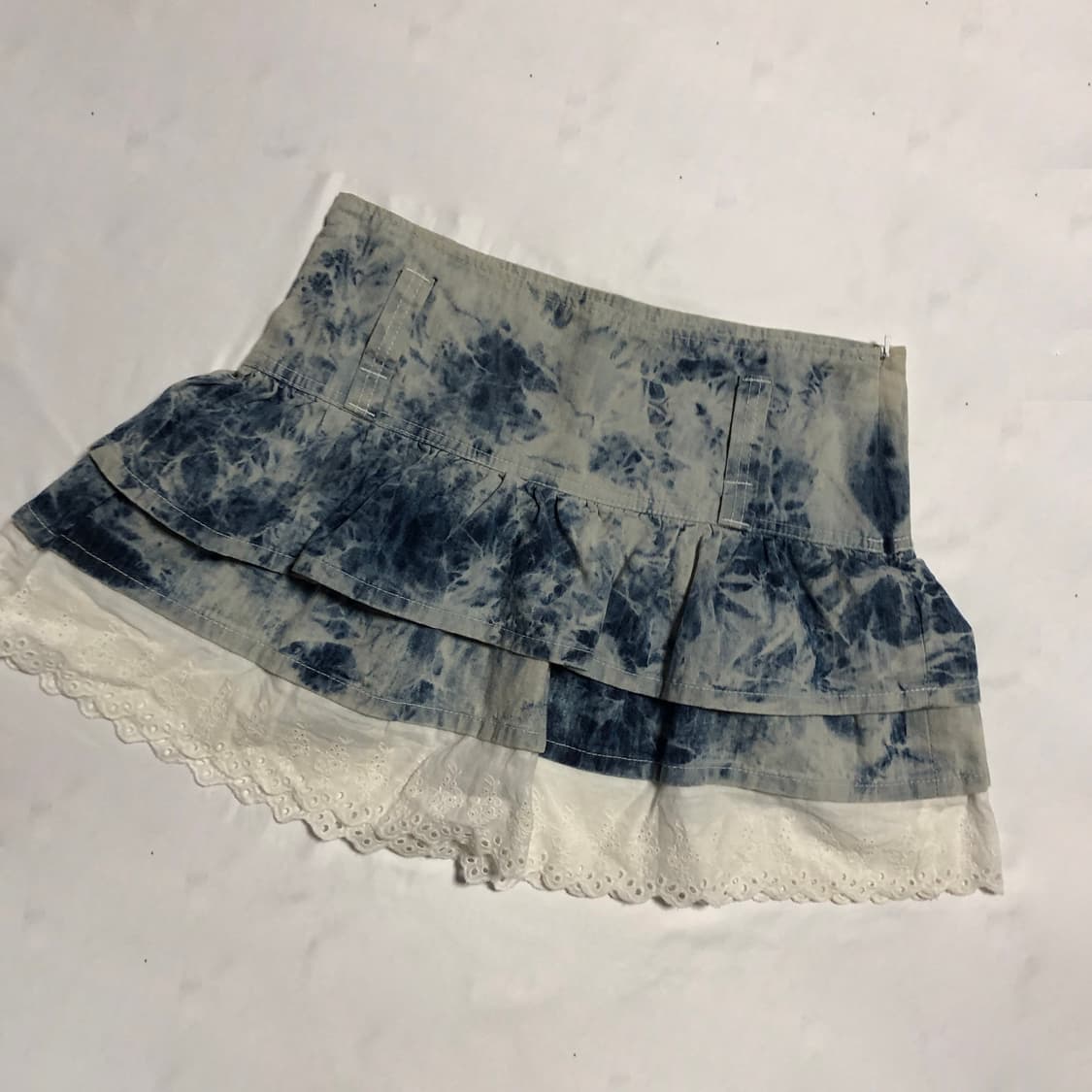 레이스 워싱 데님 스커트 상품이미지2