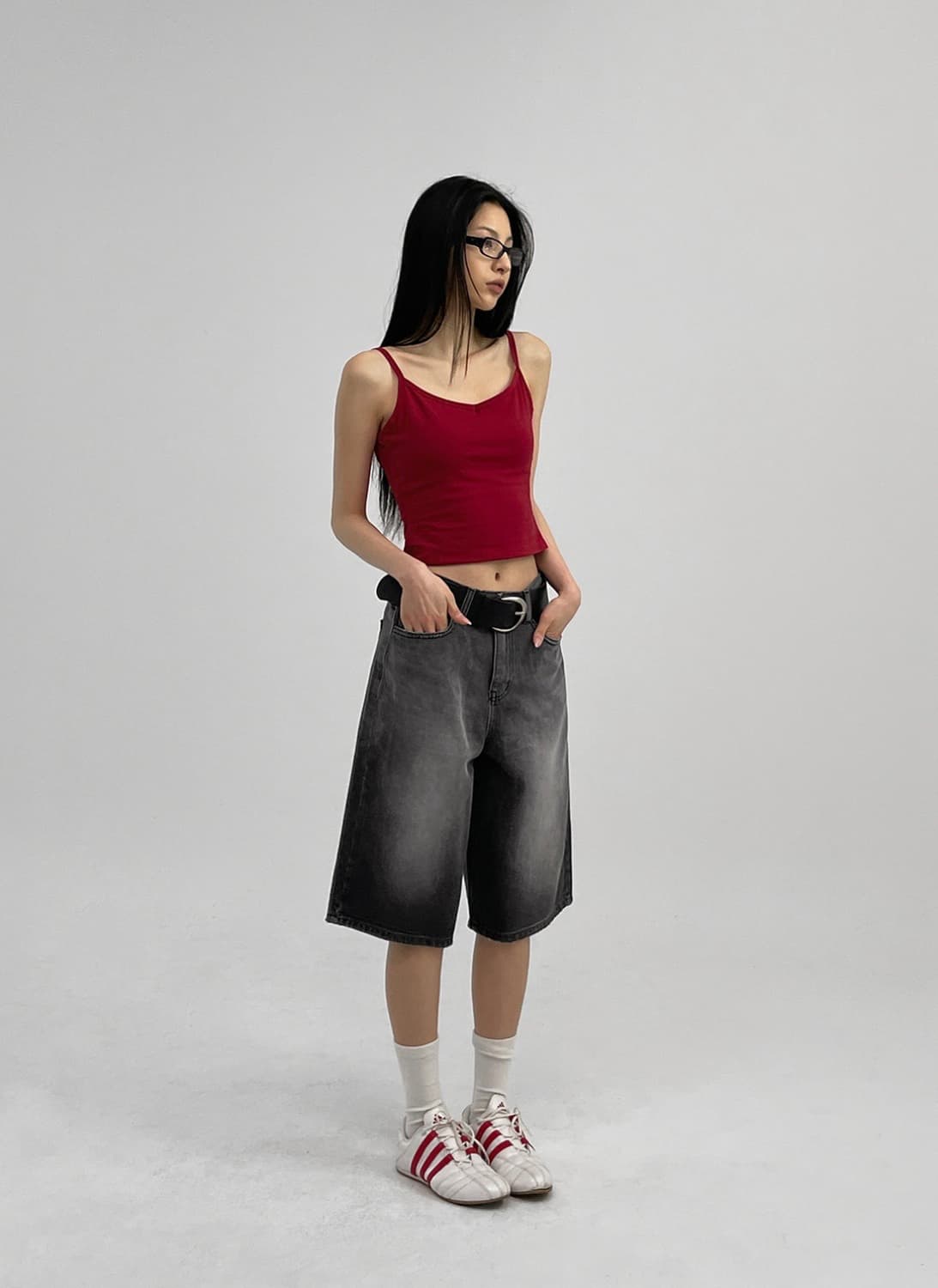 블랙업 이지 백리스 캡내장 나시 (레드) 상품이미지1