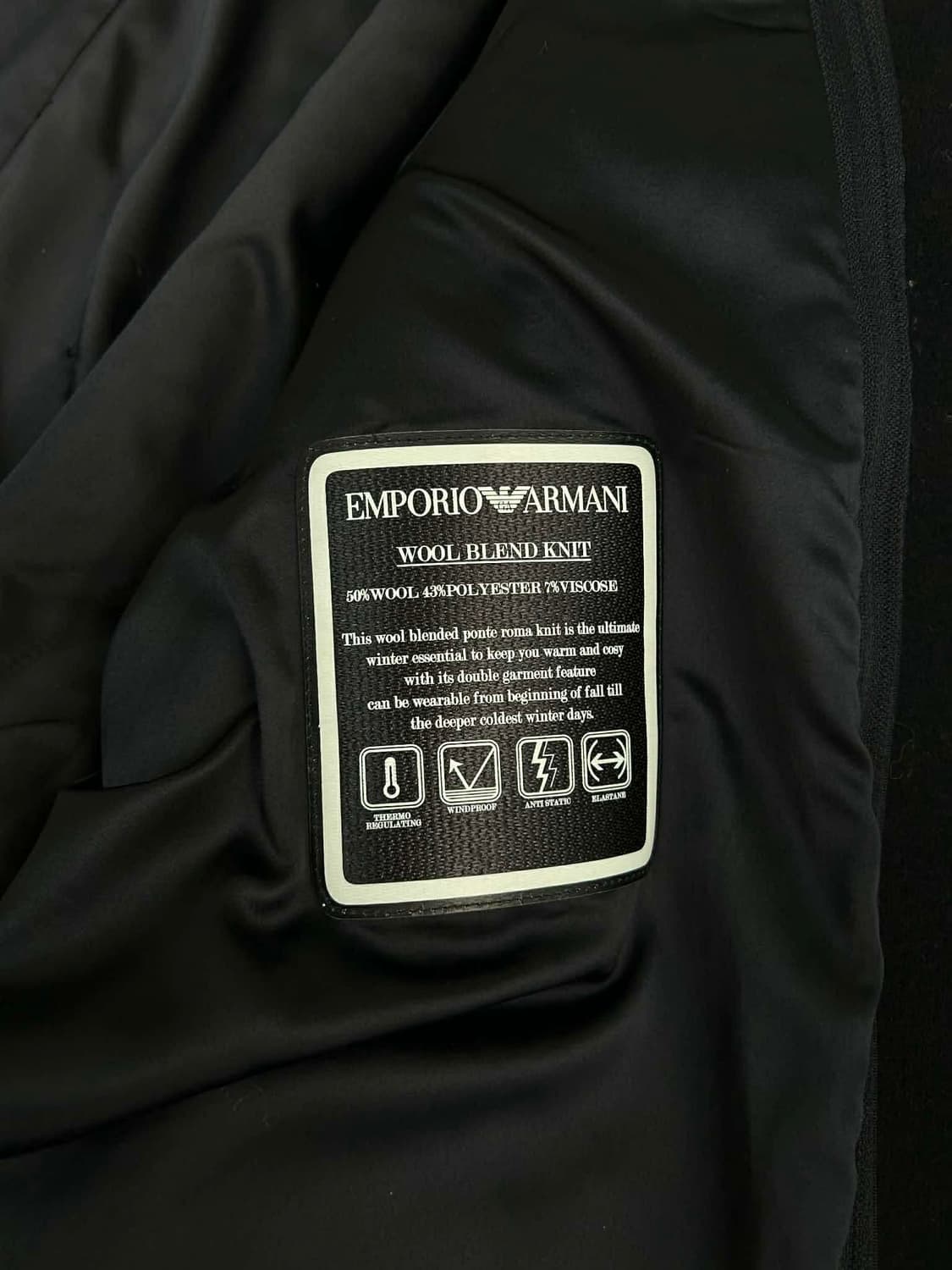 [50] 엠포리오 아르마니 후디드 레이어드 울 코트 상품이미지6