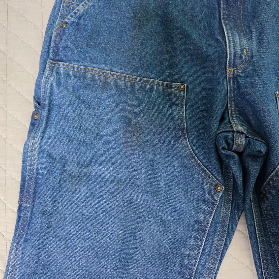 [40X30] 빈티지 칼하트 더블니 릴렉스핏 데님팬츠 인디고 B17 상품이미지3