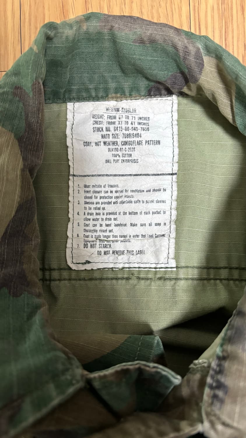 🪖  81‘ USMC M81 Woodland BDU Jacket  상품이미지4