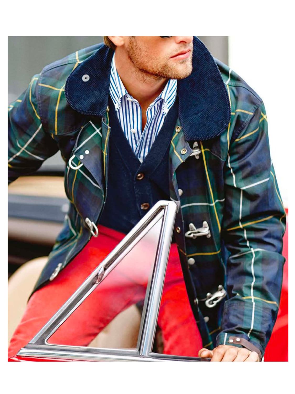 폴로 랄프로렌 왁스드 블랙와치 파이어맨 카코트 자켓 상품이미지5