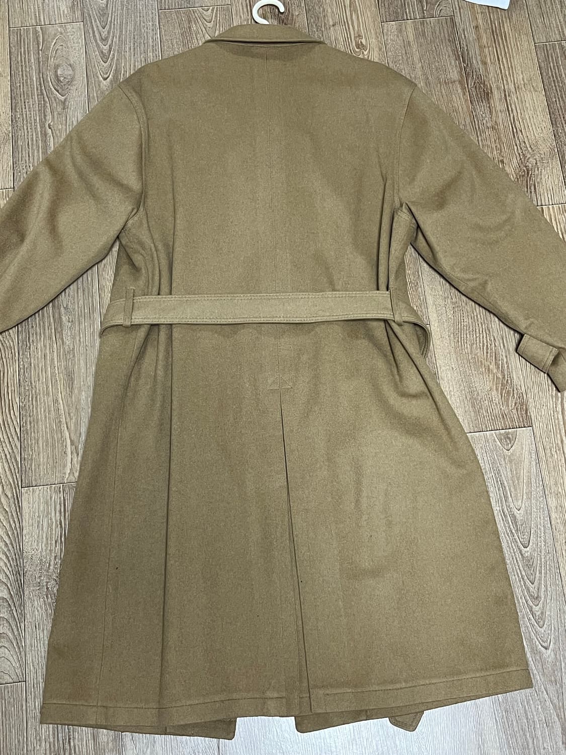 빈티지 베이지 히든 버튼 코트 42 상품이미지2