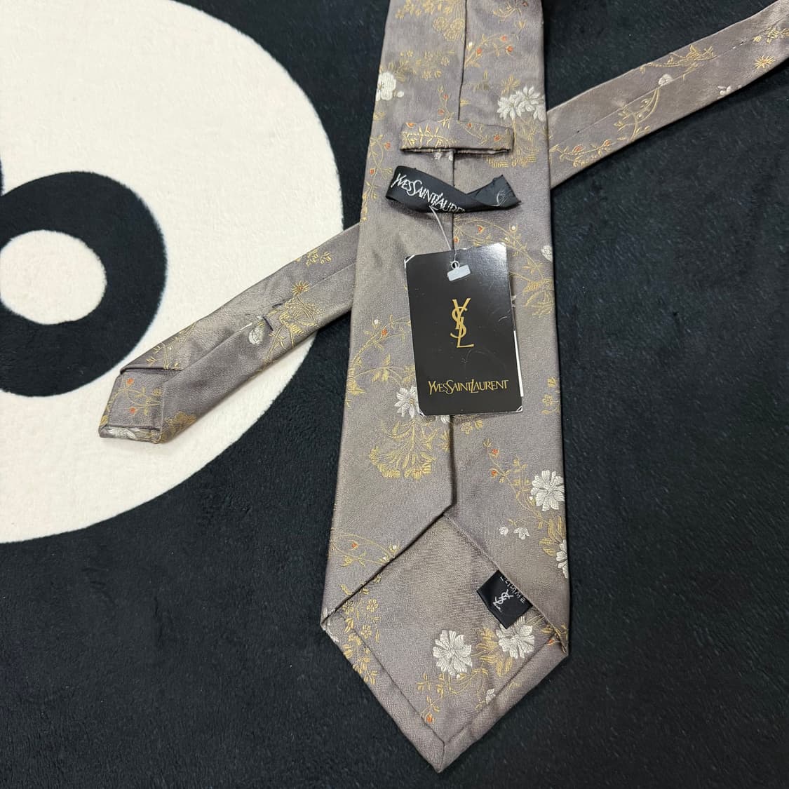 입생로랑 빈티지 실크 넥타이 (Red & Navy) 상품이미지5