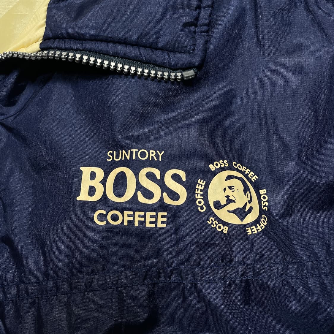 90s 산토리 보스 네이비 빅로고 올드스쿨 점퍼 자켓 L 상품이미지6