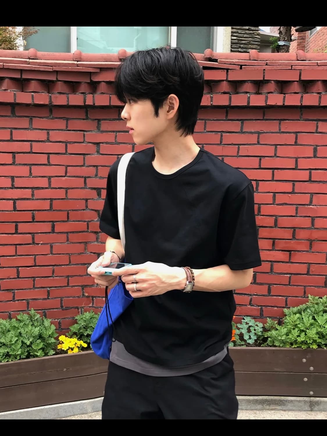 Line layered short sleeve BLACK 상품이미지1