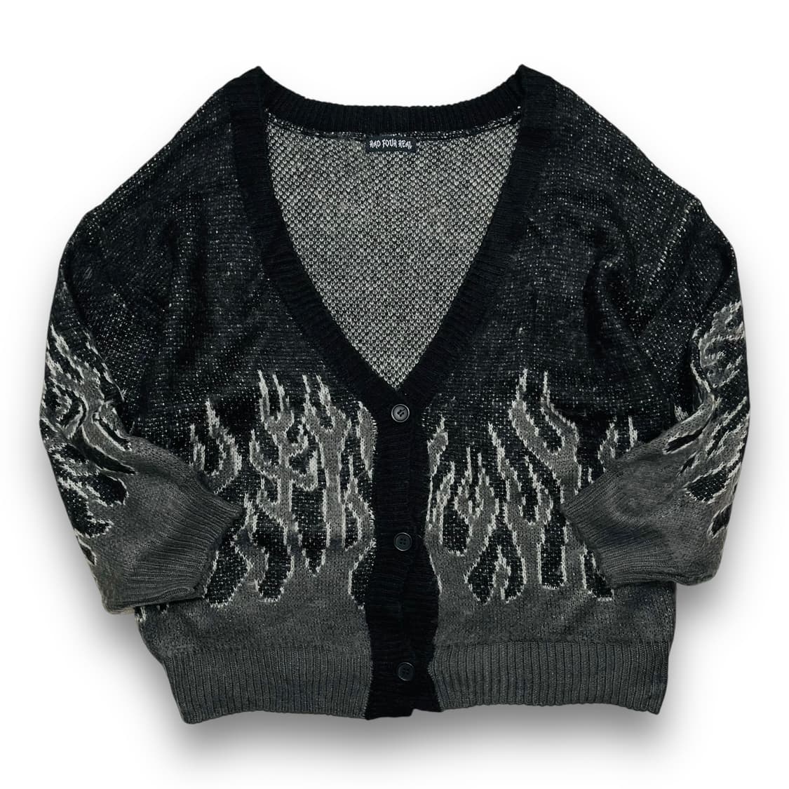 RAD FOUR REAL Flame gray knit cardigan 상품이미지4