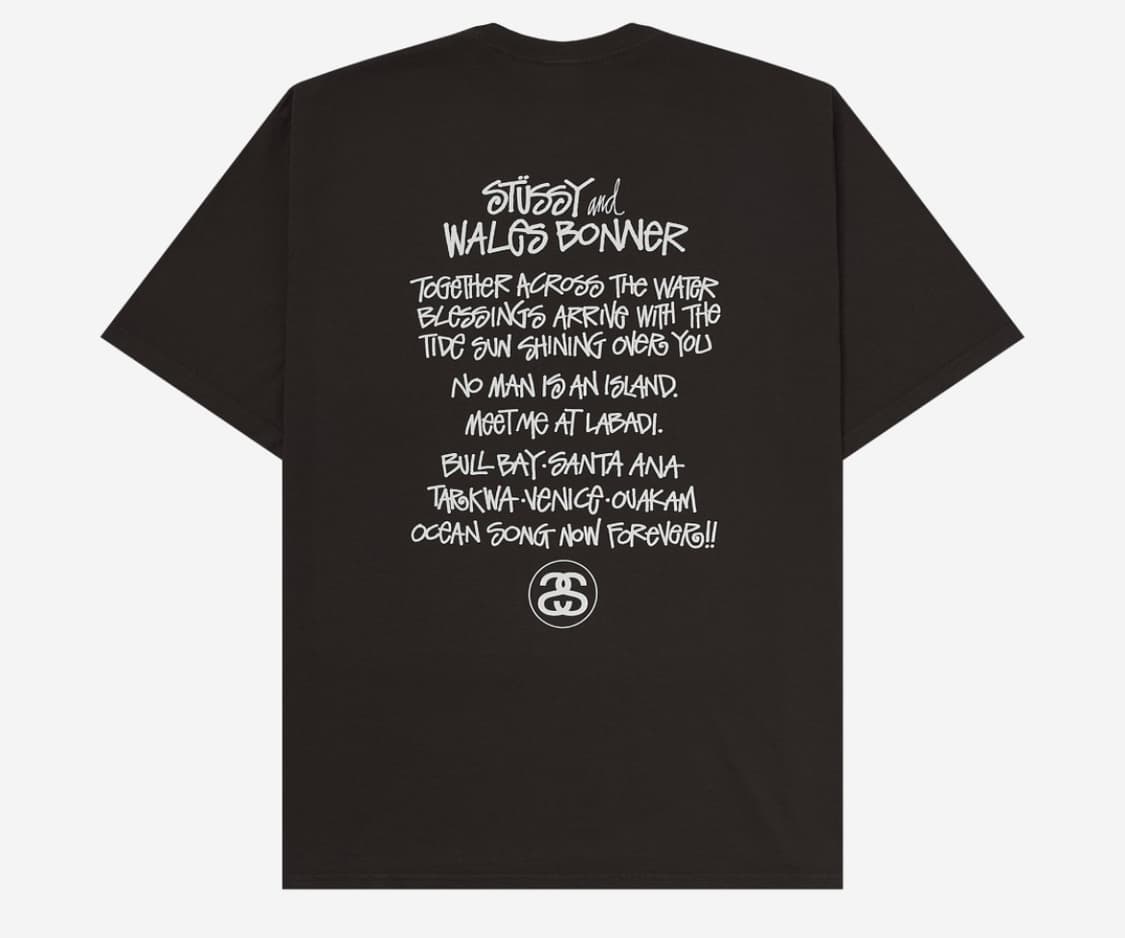 Stussy x Wales Bonner Ocean Song T-Shirt 상품이미지1