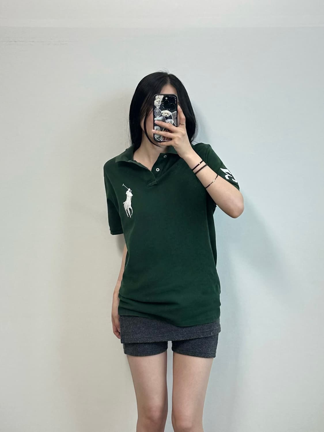 폴로 랄프로렌 빅포니 QR 그린 반팔 피케 카라 티셔츠 상품이미지1