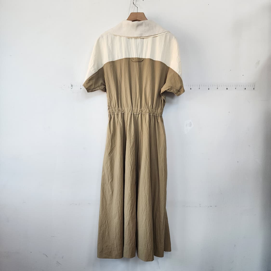 SJSJ 카라넥 배색 롱 원피스 상품이미지5