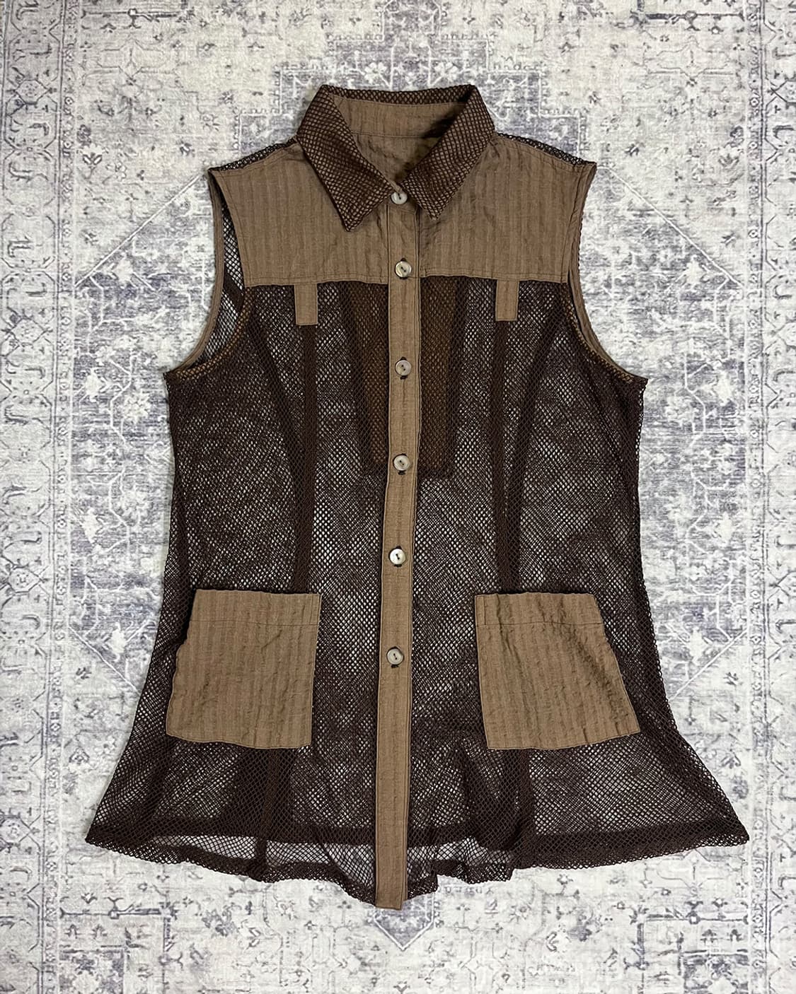 00‘s grunge mesh vest 상품이미지1