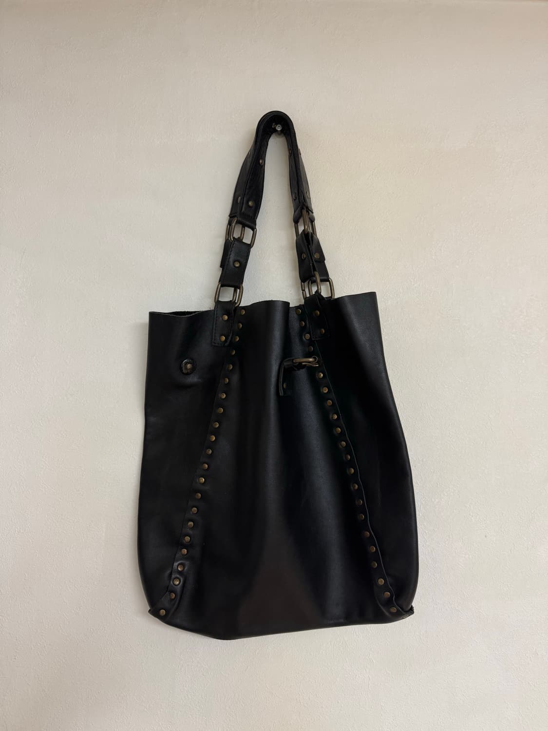 Vtg 리얼 레더 스터드 숄더백 상품이미지2