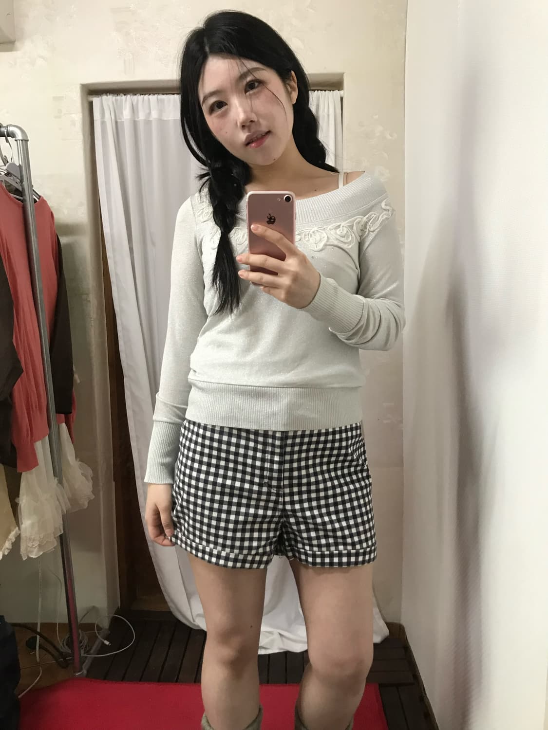 JPN rose glitter shoulder T  상품이미지4