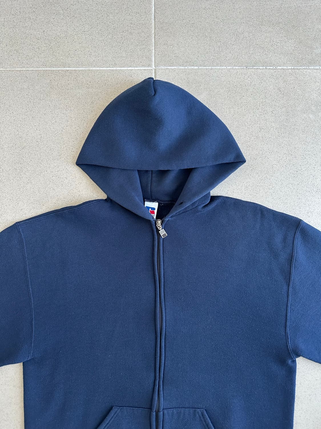 90s 빈티지 러셀 후드집업 네이비 L 상품이미지4
