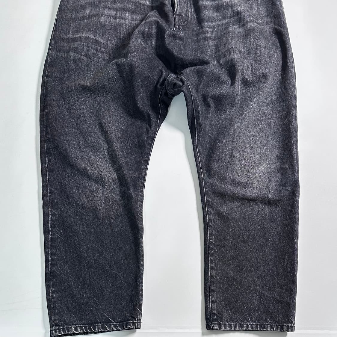 R13 알써틴 흑청 배기핏 팬츠  상품이미지4