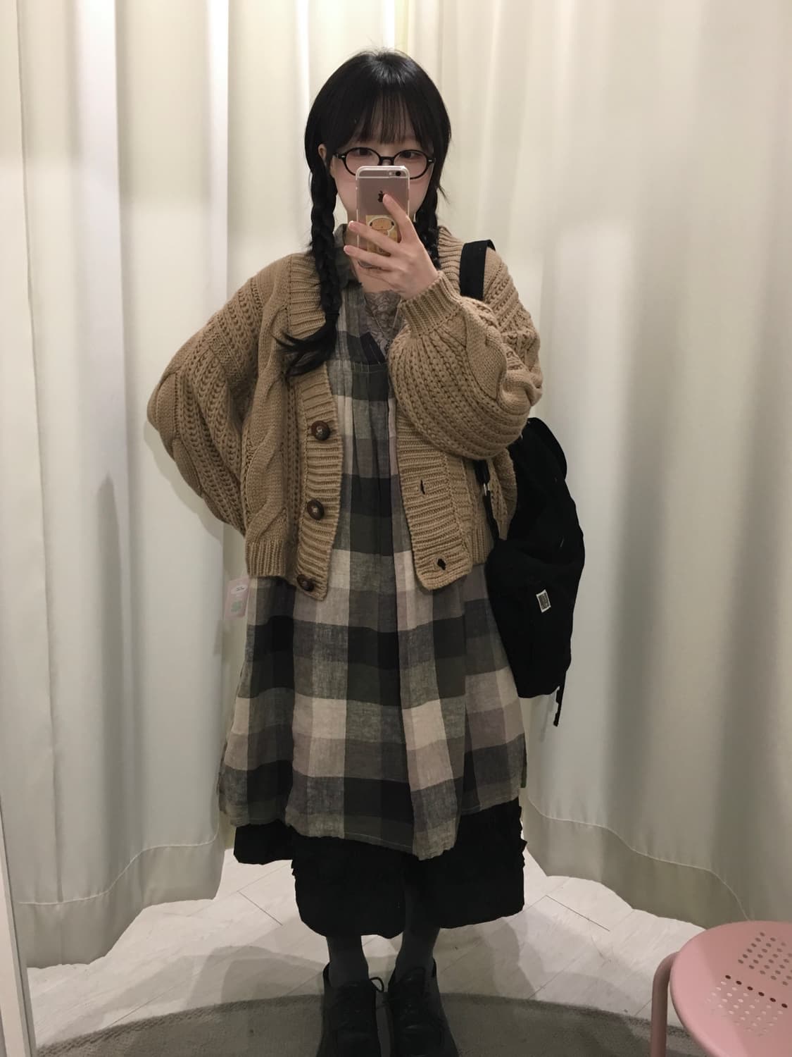 쿠키 모리걸 버튼 가디건 상품이미지3