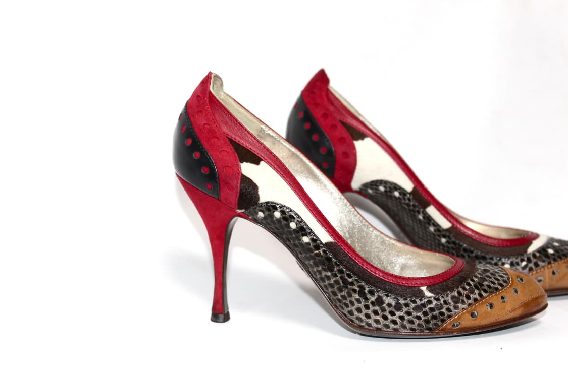 Dolce&Gabbana Multicolor Snakeskin Pumps 상품이미지4