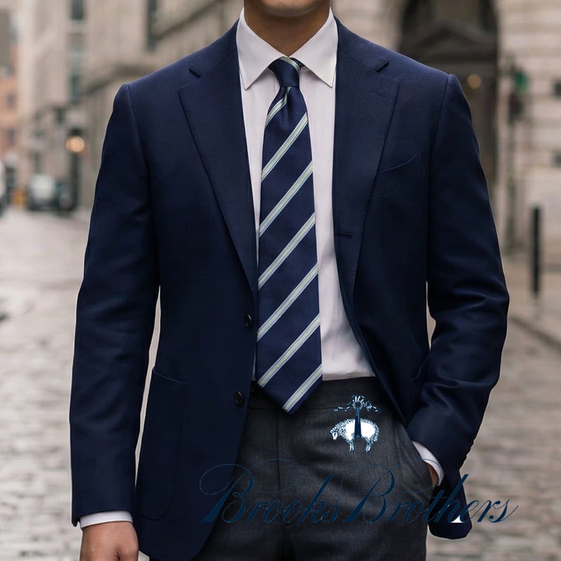 브룩스브라더스 실크 스트라이프 넥타이 8.7cm A+등급 K1821
 상품이미지1