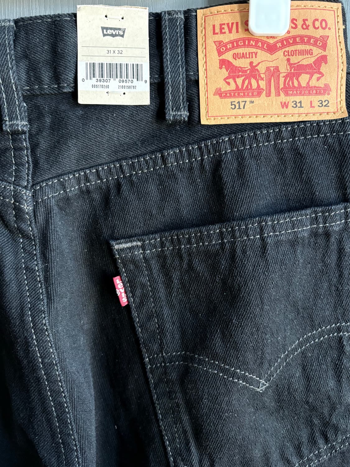 (31x32) 리바이스 517 블랙 흑청 블랙진 *새제품 상품이미지3