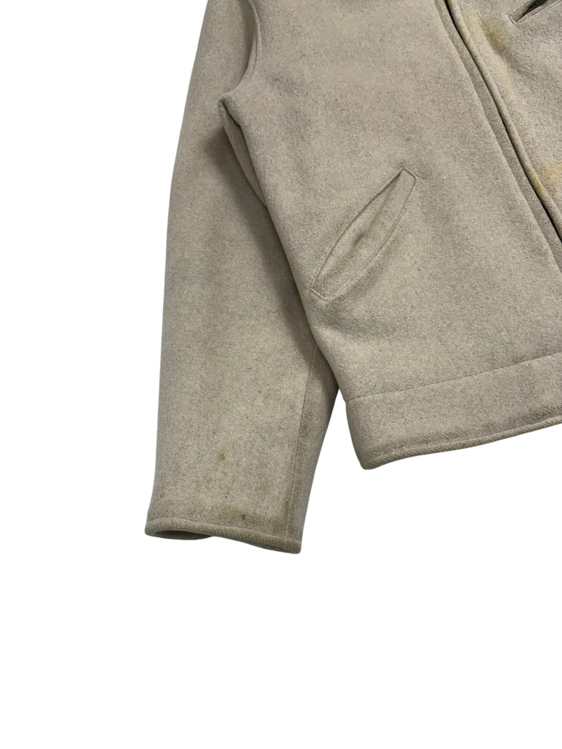 쇼트 빈티지 울 재킷 베이지 상품이미지4