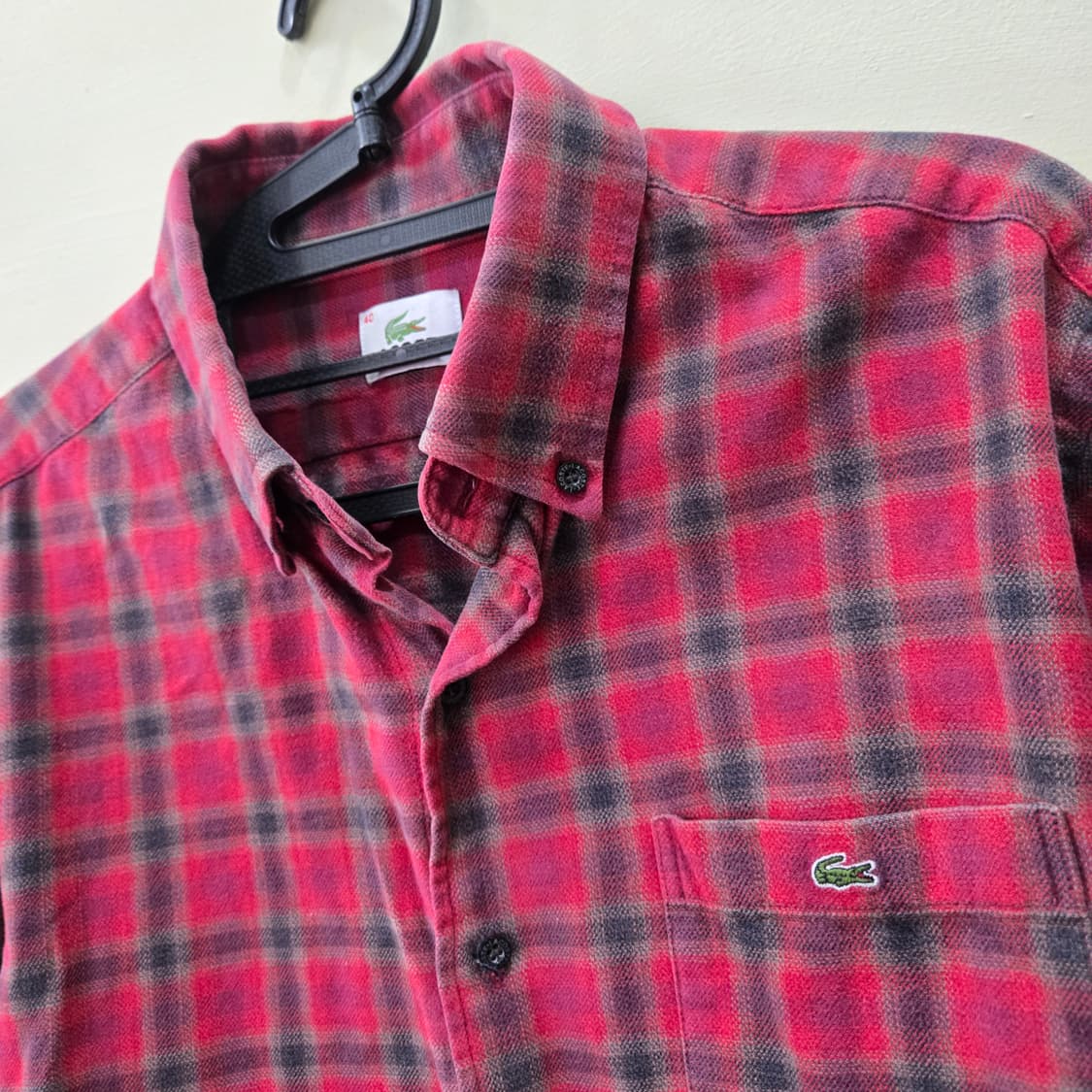 [40] 00’s LACOSTE 플란넬 체크 셔츠 상품이미지2