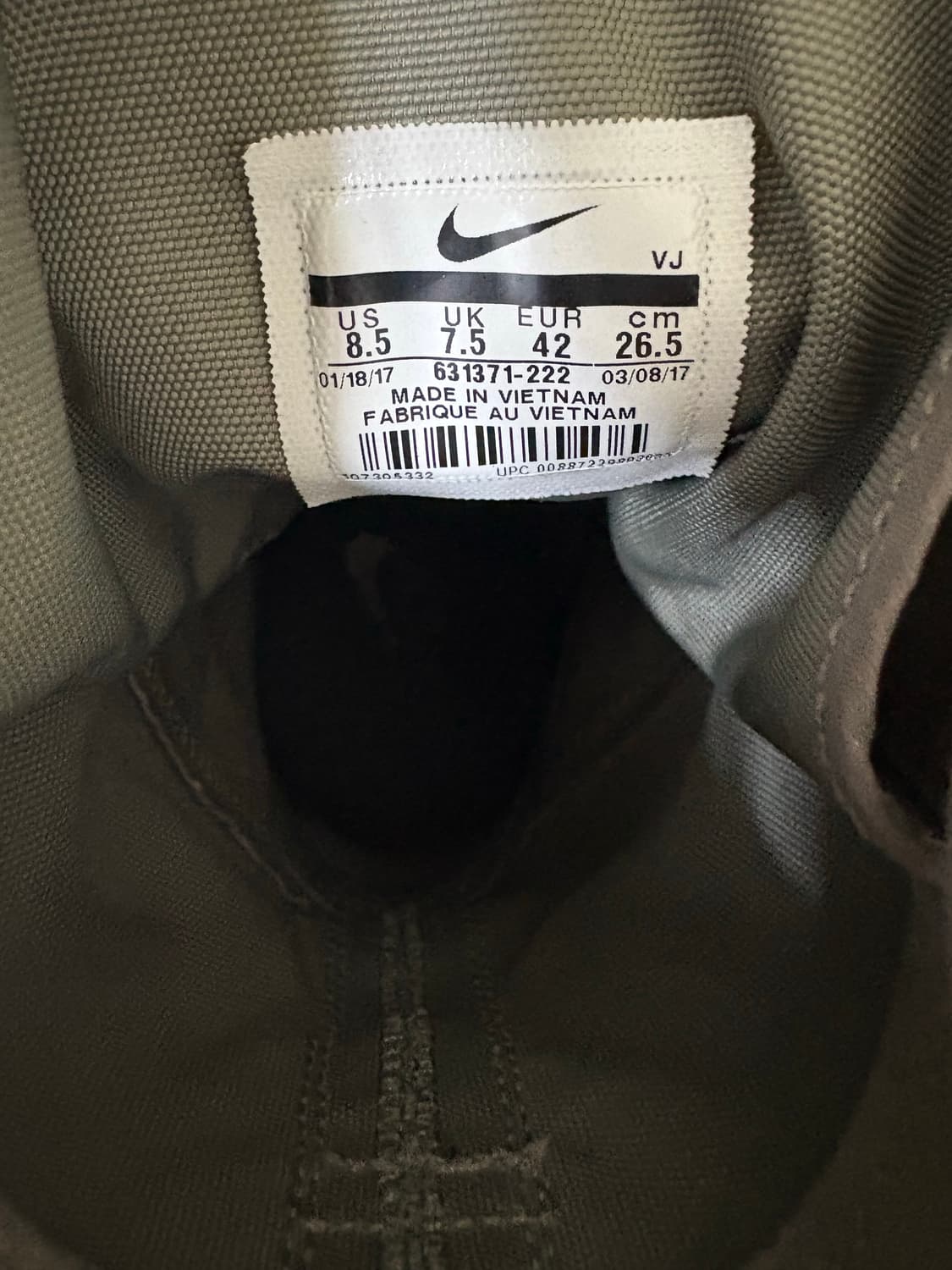 나이키 nike sfb gen 2 sage green 8인치 세이지 그린 상품이미지5