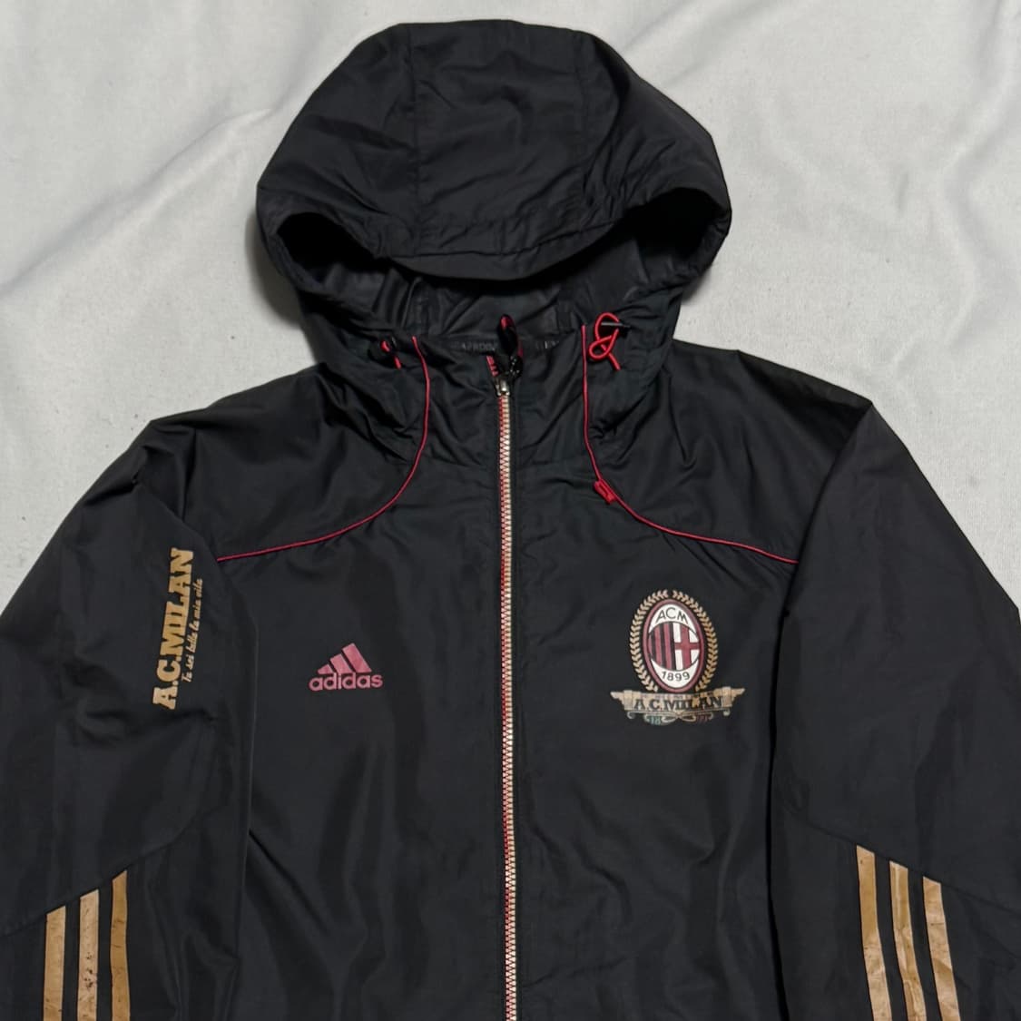 95 아디다스 AC밀란 그라데이션 삼선 블랙 바람막이 상품이미지1